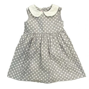 L’enfant Luxe Grey Polka Dot Dress Girls